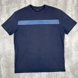 Oakley T-Shirt Men's Medium Blue Tech Logo Short Sleeve Streetwear Y2K